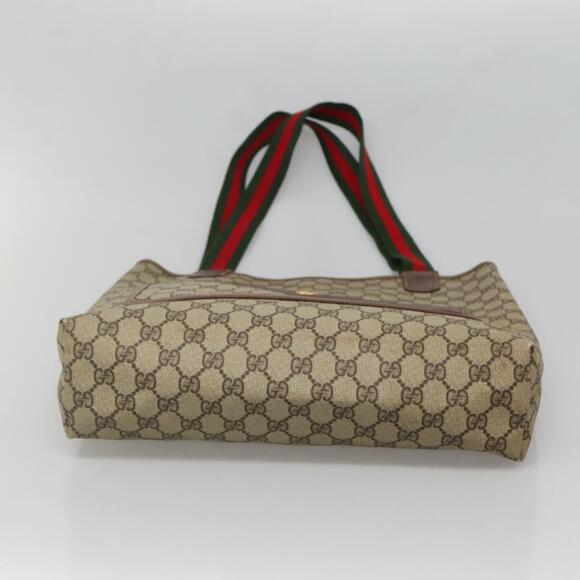 GUCCI GG Supreme Web Sherry Line Tote Bag Pvc Beige 002 123 002 123 - Picture 9 of 16